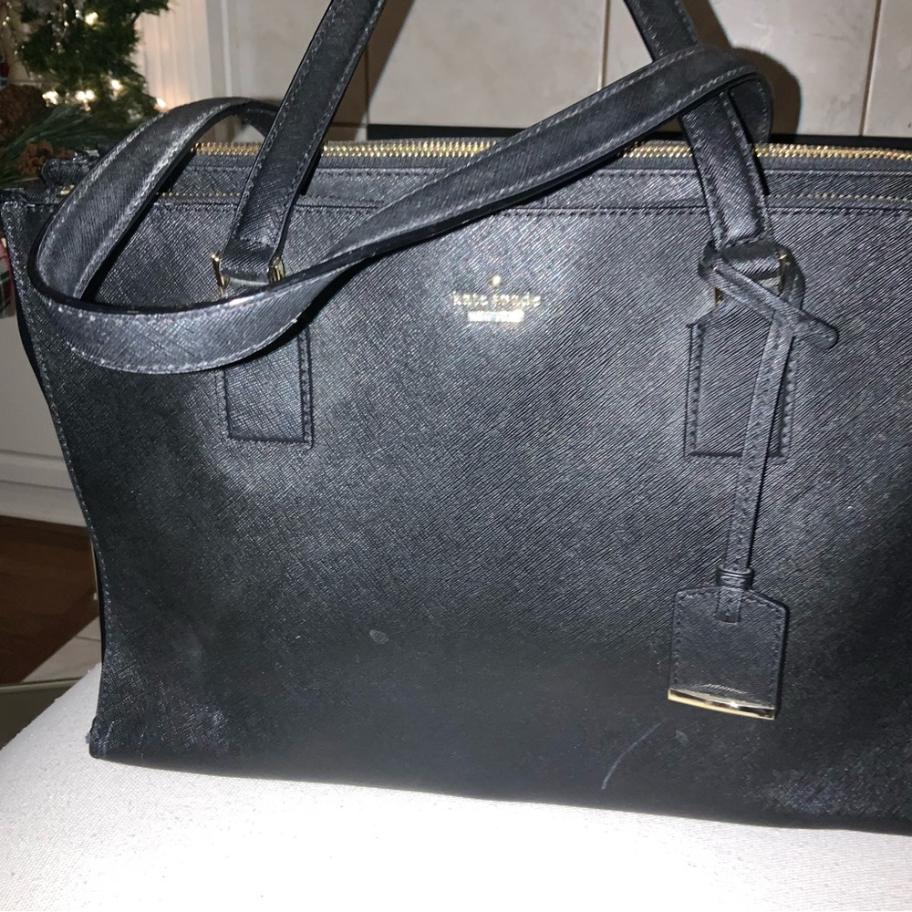 Kate Spade Dark Leather Tote - Picture 9 of 9